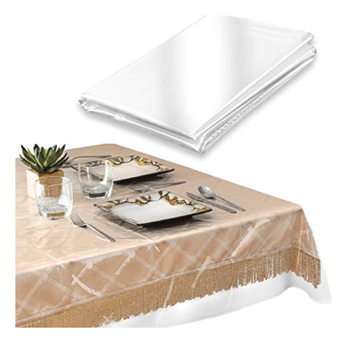 Elaine Karen Clear Plastic Tablecloth Protector 100% N52rr