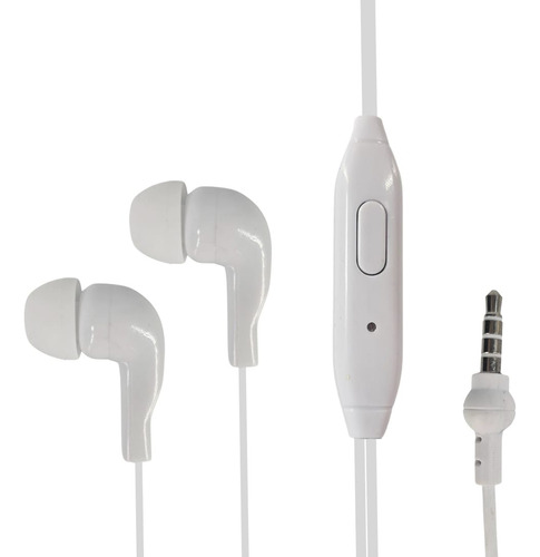 Fone De Ouvido P2 Estéreo Com Fio E Microfone Smartphone Cor Branco