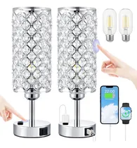 Comprar Juego De 2 Lámparas De Cristal Con Control Táctil, Lámparas 
