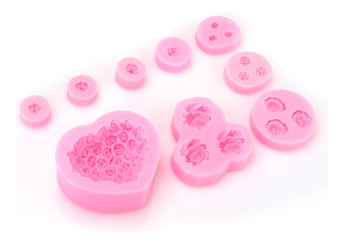 Para Molde De Silicona, 9 Piezas, Único En Forma De Corazón