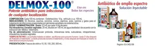 Delmox-100 Oxitetraciclina 100 Mg Inyectable Frasco De 250ml