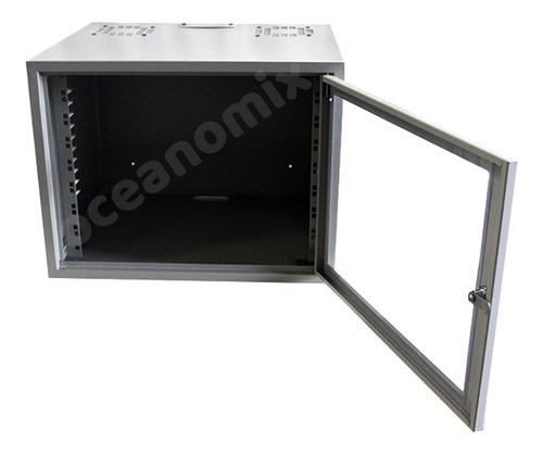 Mini Rack Parede 19 12u X 570 Preto Branco + 2 Band Fixa
