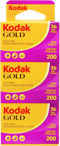 Kodak Gold 200 Film/paquete De 3 / Gb135-36-embalaje Vertica