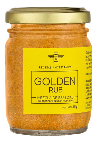Imagen 1 de 4 de Mezcla Especias Golden Rub X 40 Gr - Premium Exquisitas