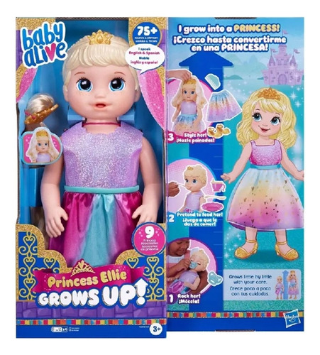 Boneca Baby Alive Princesa Ellie Grows Up Loira - Hasbro F52