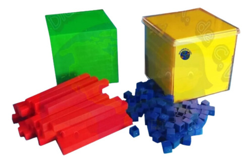 Cubo Base 10 De Colores - Premium  Material Didáctico