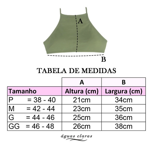 Biquini Top Cropped Frente Única Bojo Removível E Alça Fina
