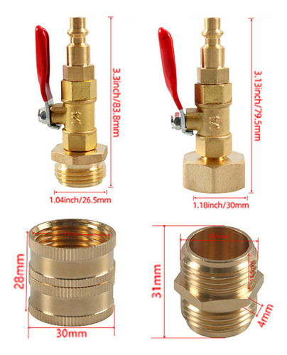 Adaptador De Soplado Para Rv Winterize, Conexión 6 Piezas