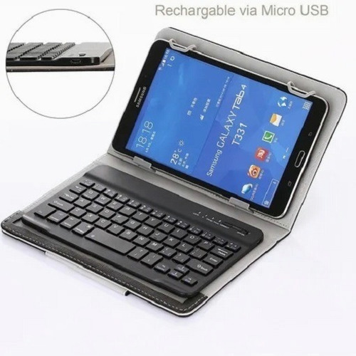 Capa Case Univ Teclado Bluetooth Tablet 7-8 Polegada