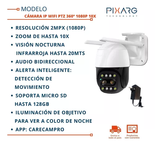 Cámara Ip Wifi Ptz 360 1080p Alarma Audio Auto-tracking 10x