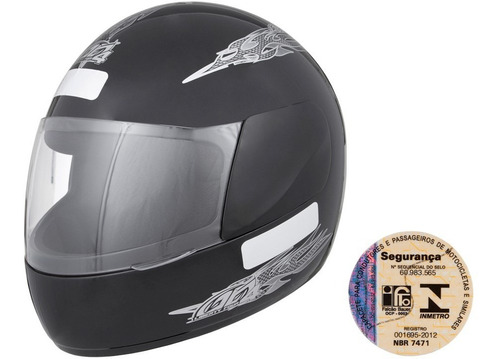 Capacete Pro Tork Liberty 4 Motoqueiro Motoboy Preto Fosco Tamanho 58