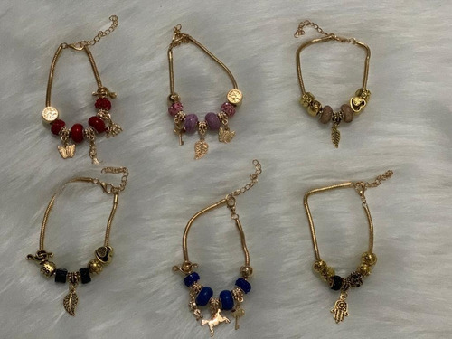 Kit 15 Pulseiras Estilo Pandora Atacado Bijuteria Finas