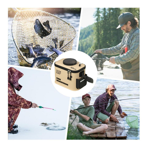 Cubo De Pesca, Cubo Plegable De 12 L Para Cebo Vivo,grueso Y