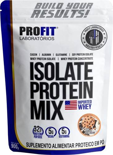 Whey Protein Isolado Mix  Profit Labs Refil 900g - Sabores