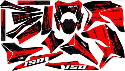 Stickers, Calca, Vinil, Para Moto Pulsar Rs200 Mod-133