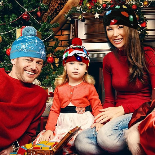 Gorro De Navidad Con Luz Led Regalo Navideño Mayoreo
