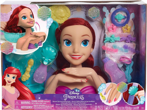 Just Play Disney Princess Shimmer Spa Ariel Styling Head