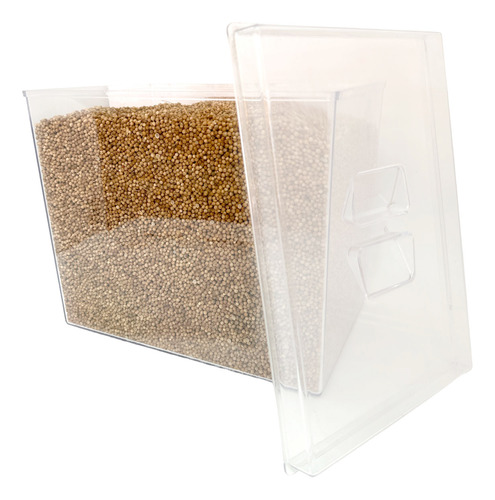 Kit 2 Potes Acrílico Retangular C/tampa 13,8l+ Conchas 600ml