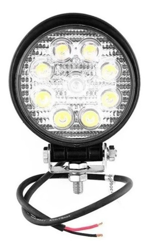 Faro Auxiliar Proyector 9 Led Off Road 12-24 Redondo -xp