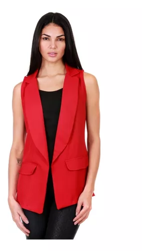 chaleco rojo mujer de vestir