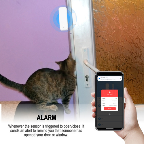 Sensor De Porta Tuya Smart Wifi Detectores De Janela Sensor
