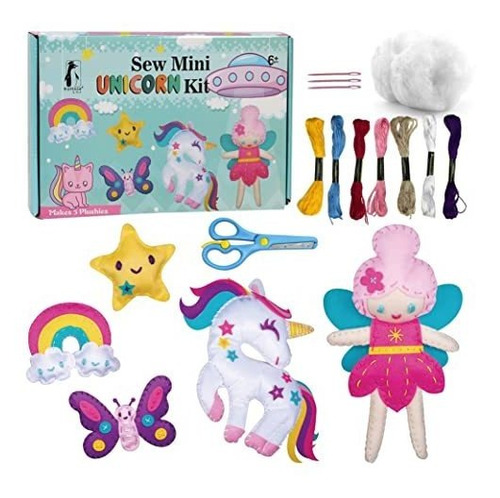 Manualidades - Sew Mini Unicorn Plushies Craft Kit Para Niño