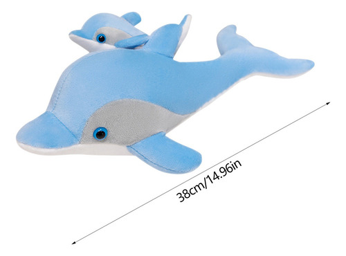 Muñeca De 15 Pulgadas Y 38 Cm, Linda Simulación De Delfines