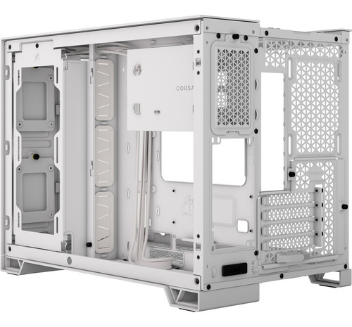 Gabinete Gamer Corsair 2500x Dos Cámaras Semitorre Blanco