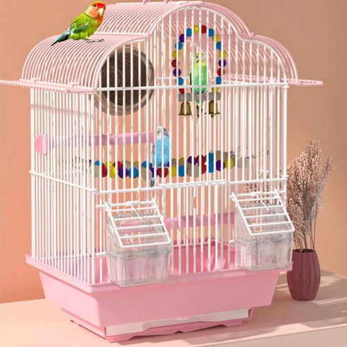 Jaula Para Pájaros Y Loros, Soporte Con Taza Para Comida, M