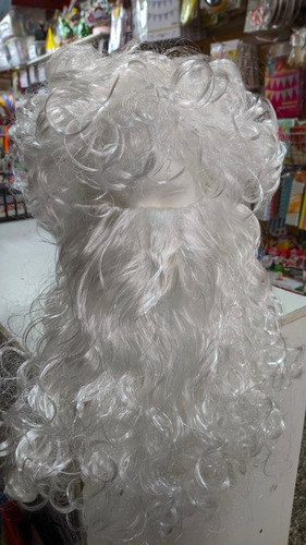 Imagen 2 de 3 de Peluca Y Barba Papa Noel Santa Claus Cotillón Disfraz