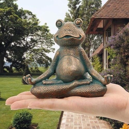 Nacome Figura En Miniatura De Rana Meditadora Color Cobre