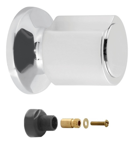 Kit 10 Acabamento Registro Metal Cromado C40 Conversor Docol Cor Prateado