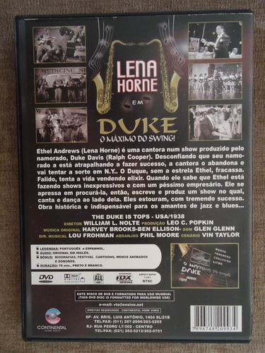 Duke O Máximo Do Swing - Lena Horne - Filme - Dvd