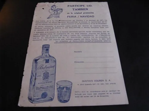 comprar Burun Danga:  Brochure Whisky Ballantines B1-b7 Bhh comprar Burun Danga:  Brochure Whisky Ballantines B1-b7 Bhh