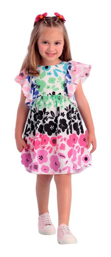 Vestido Infantil Estampado Mon Sucré Bloom 22252 B.e.