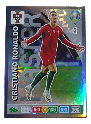 Tarjeta Rare Cristiano Ronaldo Euro Preview 2020 Panini