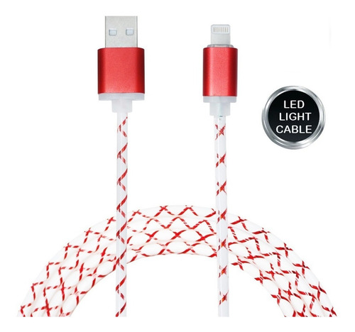 Imagen 4 de 9 de Cable De Carga Usb Para iPhone/ Android Led Luz.