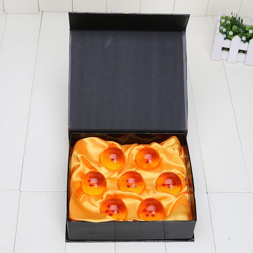 Box Com 7 Esferas Do Dragão 3,5 Cm Dragon Ball Z Decorativo