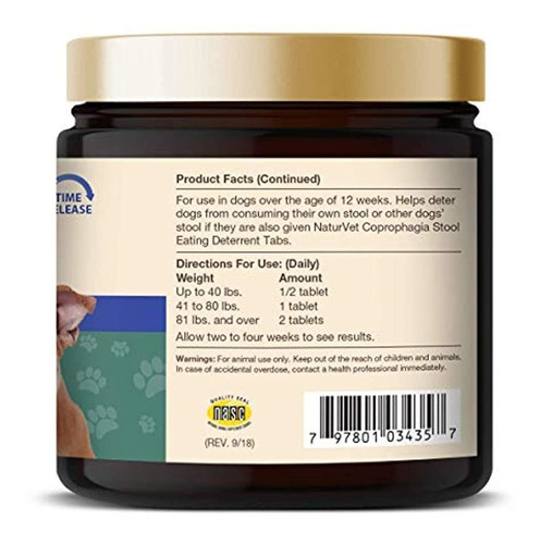 Naturvet Coprophagia Stool Eating Deterrent Plus Breath Ai