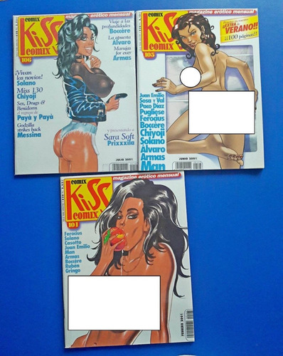 Lote 3 Revistas Comic Kiss Comix