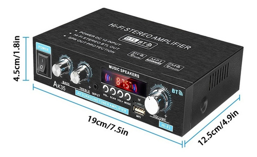 Automóvil De 2 Canales Amplificador De Audio Para Auto/casa