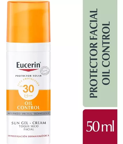 Protector Solar Eucerin Gel Crema Oil Control Toque Seco Spf 50+ 50ml