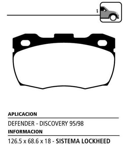 Pastillas De Freno Litton Land P/ Rover Defender Sw 90-94