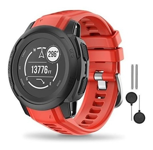 Malla Para Reloj Garmin Instinct 2s Solar Rojo
