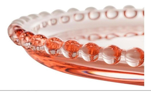 Plato de cristal rosa Wolff Pearl