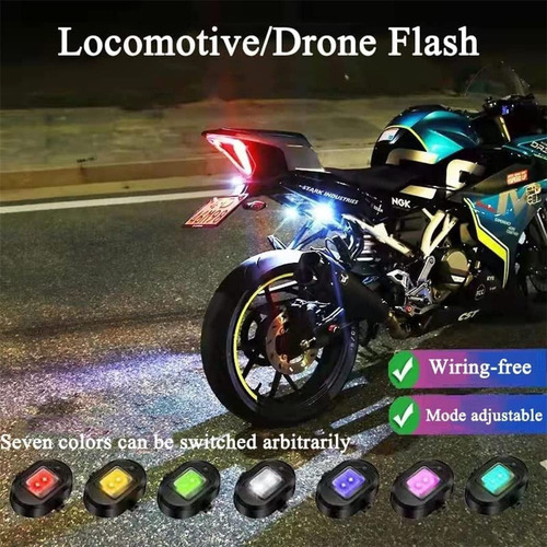 Estrobo Luces Led Recargable Auto Moto Bici Drones,12 Pzs