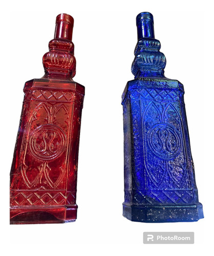 Yh Antiguas Botellas De Colores Retro Vintage Adornos