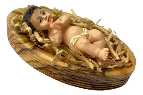 Yeso Hecho A Mano Baby Jesus (2.3 Pulgadas) Colocado En Pese