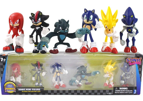 Figuras De Sonic Set Completo De 6 Pcs De 7 Cm En Caja