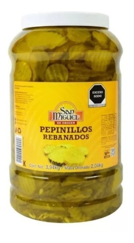 Pepinillos Rebanados San Miguel  Bote Con 3.94 Kg